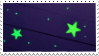 stamp of glow-in-the-dark stars