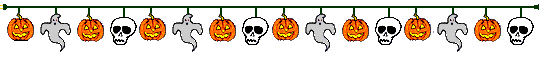 gif of a string of halloween decorations